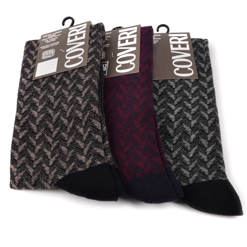 Calze uomo lunghe caldo cotone Enrico Coveri fashionline 237C