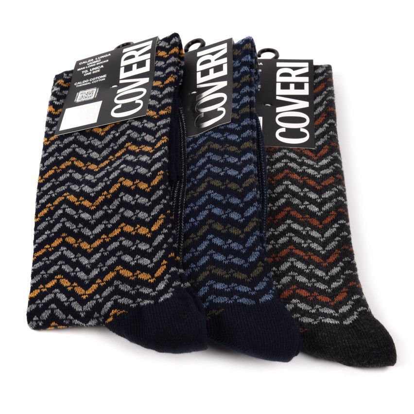 Calze uomo lunghe caldo cotone Enrico Coveri winter line 332C