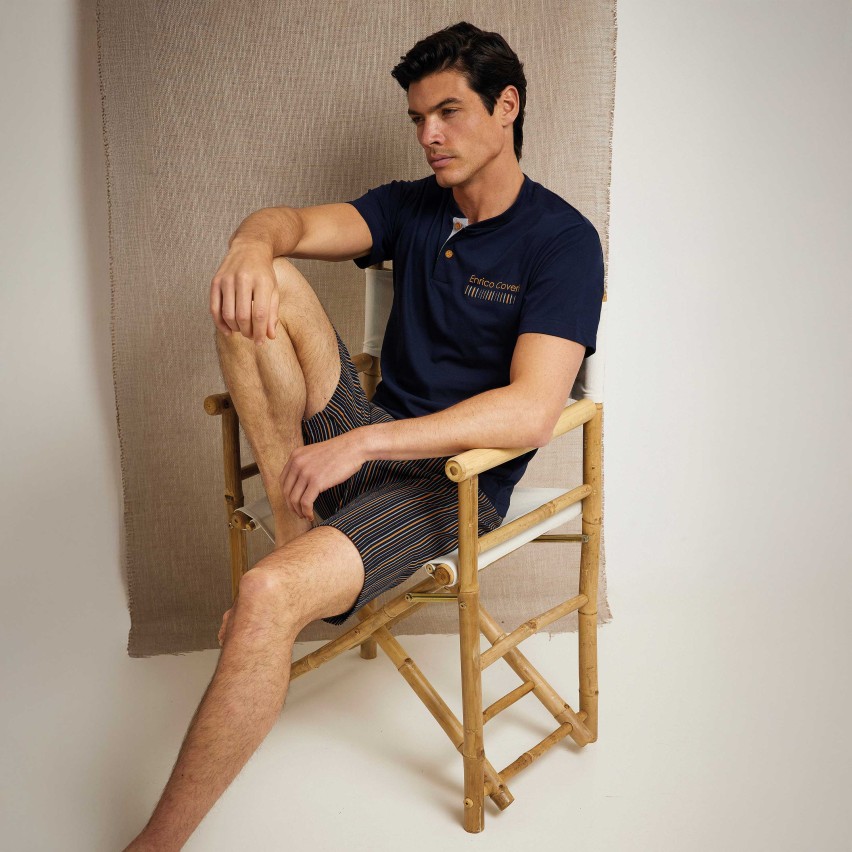 Pigiama Uomo Estivo 100% cotone Enrico Coveri EP 1178