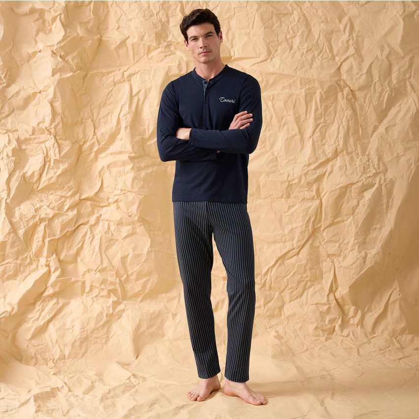 Pigiama uomo lungo cotone Enrico Coveri EP1211