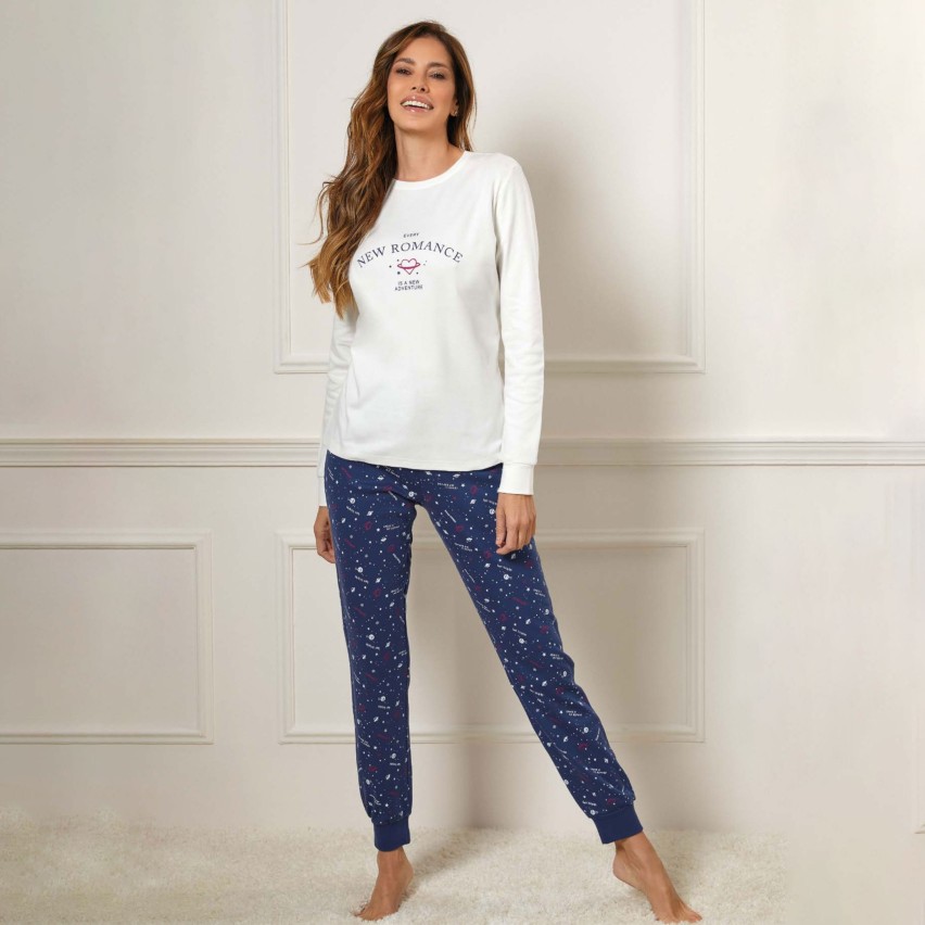 Pigiama donna caldo cotone Enrico Coveri EP6177