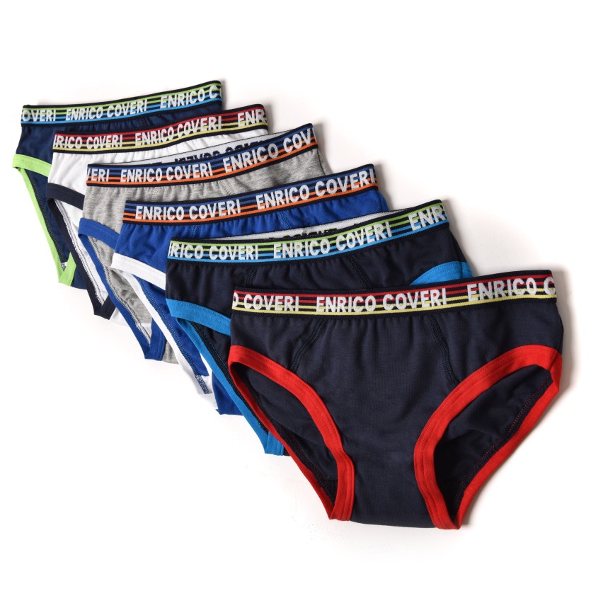 Slip bimbo ragazzo Enrico Coveri ES4106 cotone elastico 6 pz