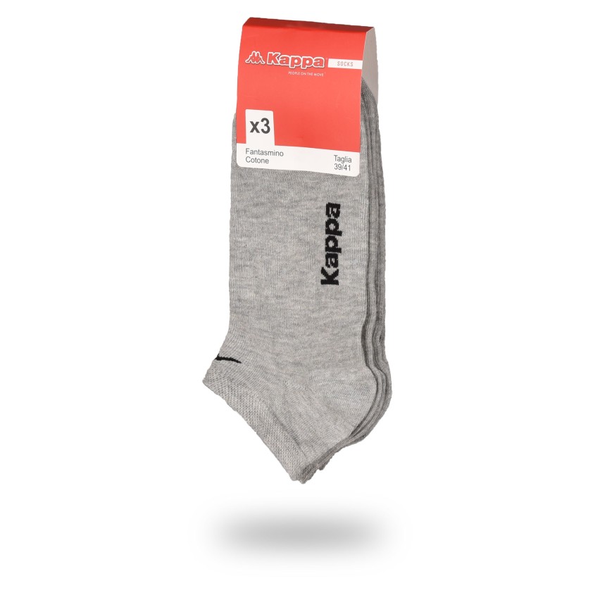 Minicalze fantasmini uomo donna Kappa k006 in cotone 3 paia 