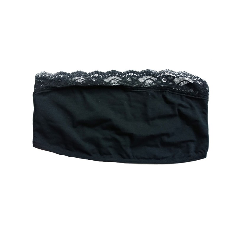 Fascia seno senza ferretto Cotonella gd232 in cotone elasticizzato e pizzo 