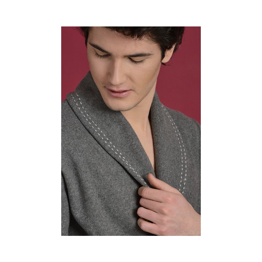 Giacca da camera uomo in cotone cimato Fascino 7215 Grigio