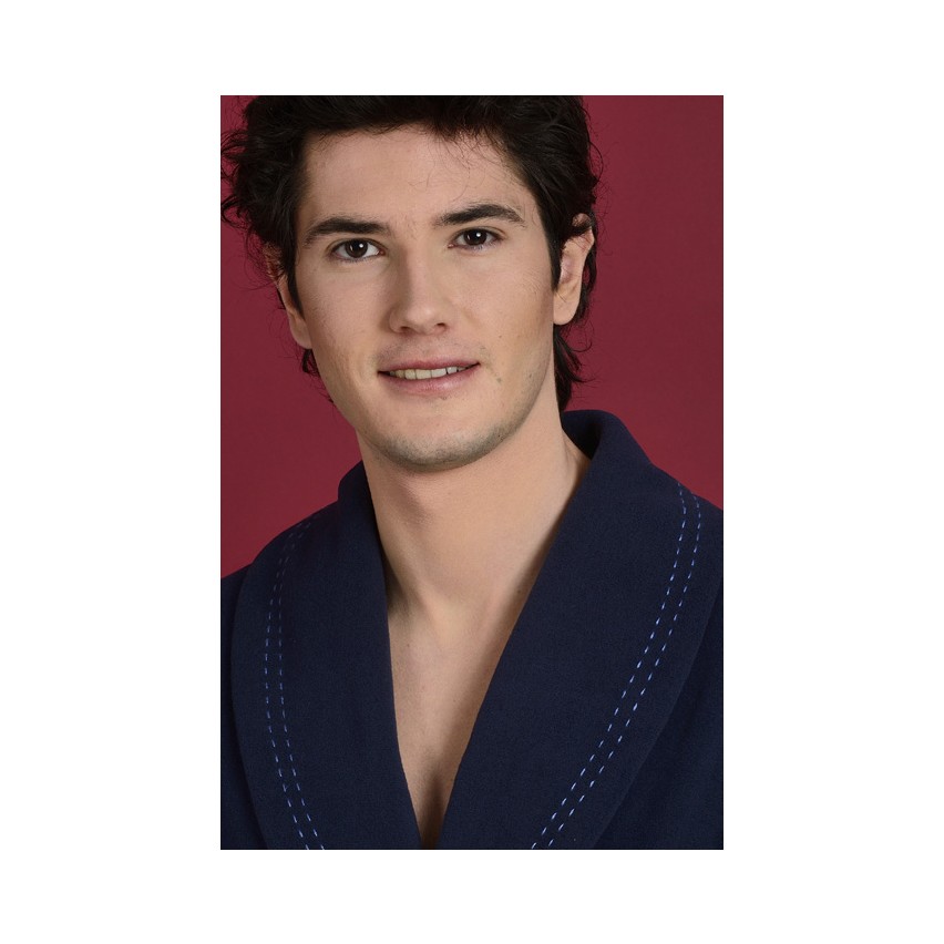 Giacca da camera uomo in pile Fascino 7118 blu