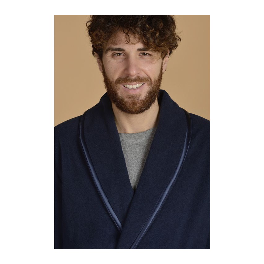 Giacca da camera uomo in pile Fascino 7242 blu