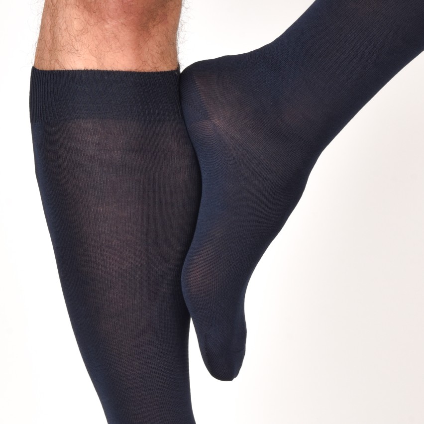 Calze lunghe lisce cotone elasticizzato Prisco FAX100 3 paia