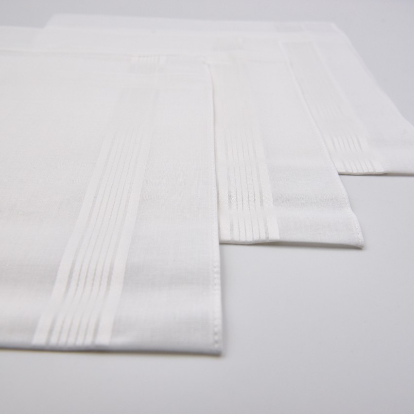 Set da 12 fazzoletti Filotex 100% cotone bianco 1 made in Italy