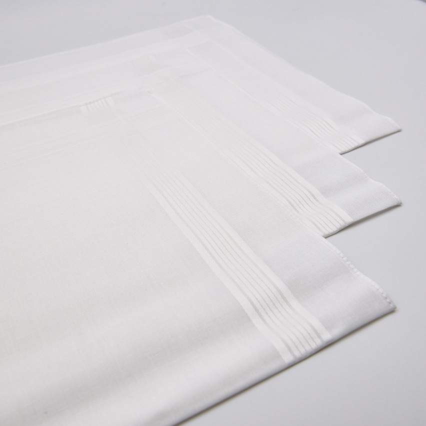 Set da 12 fazzoletti Filotex 100% cotone bianco 1 made in Italy