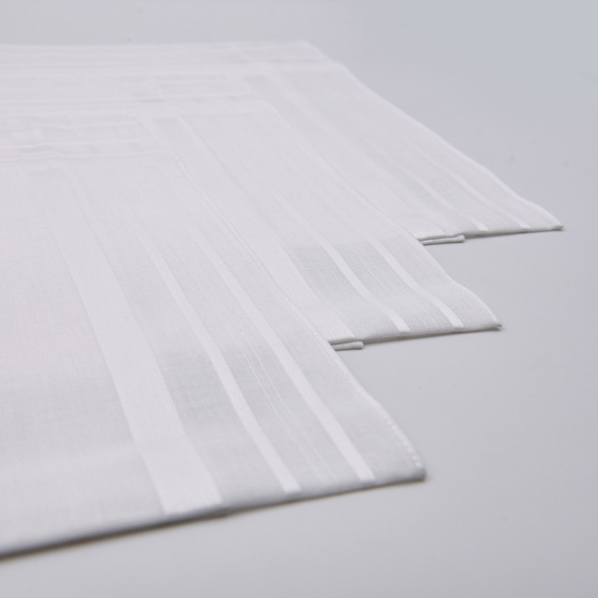 Set da 12 fazzoletti Filotex Elio 100% cotone bianco 4 made in Italy