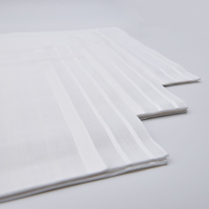Set da 12 fazzoletti Filotex Elio 100% cotone bianco 5 made in Italy