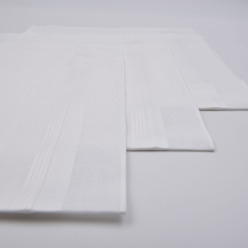 Set da 12 fazzoletti Filotex Elio 100% cotone bianco 2 made in Italy