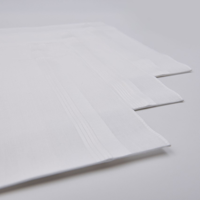 Set da 12 fazzoletti Filotex Elio 100% cotone bianco 2 made in Italy