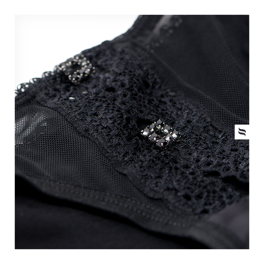 Perizoma sexy Obsessive 868-tho-1 con pizzo nero gioello