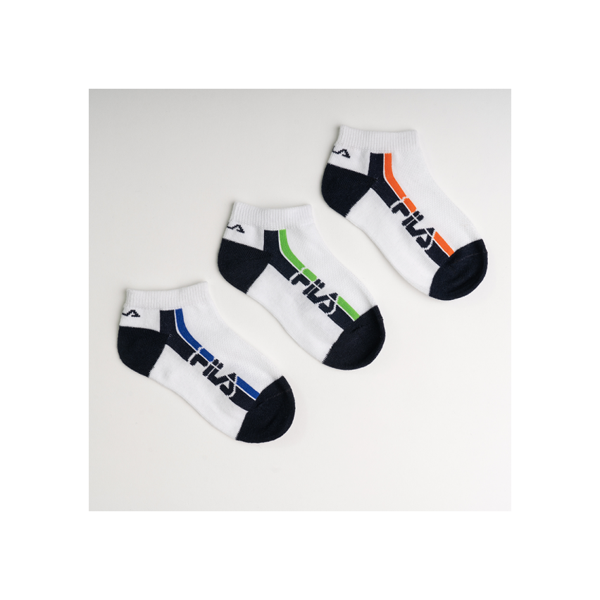 Fantasmini Fila F1316D bambino bianchi righe colorate 3 pz.