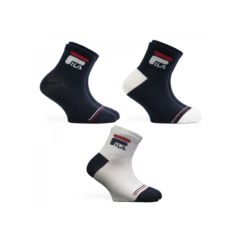 Calze corta bambino Fila F1396D navy cotone 3 paia