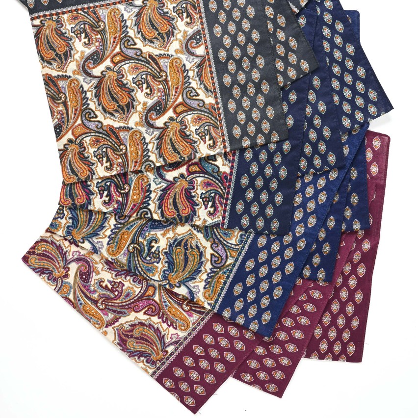 Fazzoletti in cotone Paisley Made in Italy Filotex 12 pz