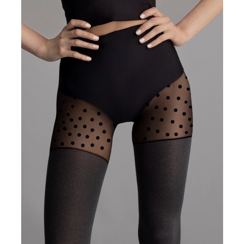 Collant Fiore Midtown Girl 40 den con pois