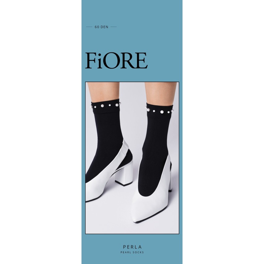 Calzini donna Fiore Perla 60 den con perle