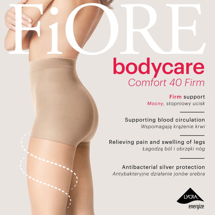 Collant riposanti compressione graduata gambe affaticate 40 den Fiore