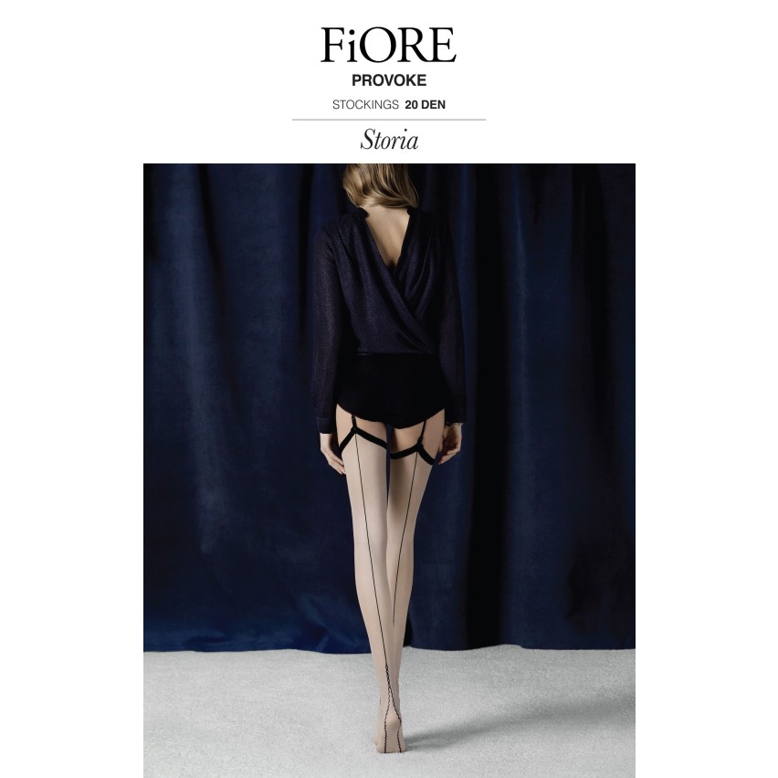 Sexy calze per reggicalze Fiore Provoke 20 den con righino