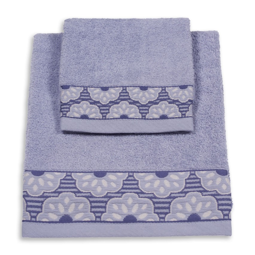 Vingi set asciugamani viso + ospite cotone Fiorella 