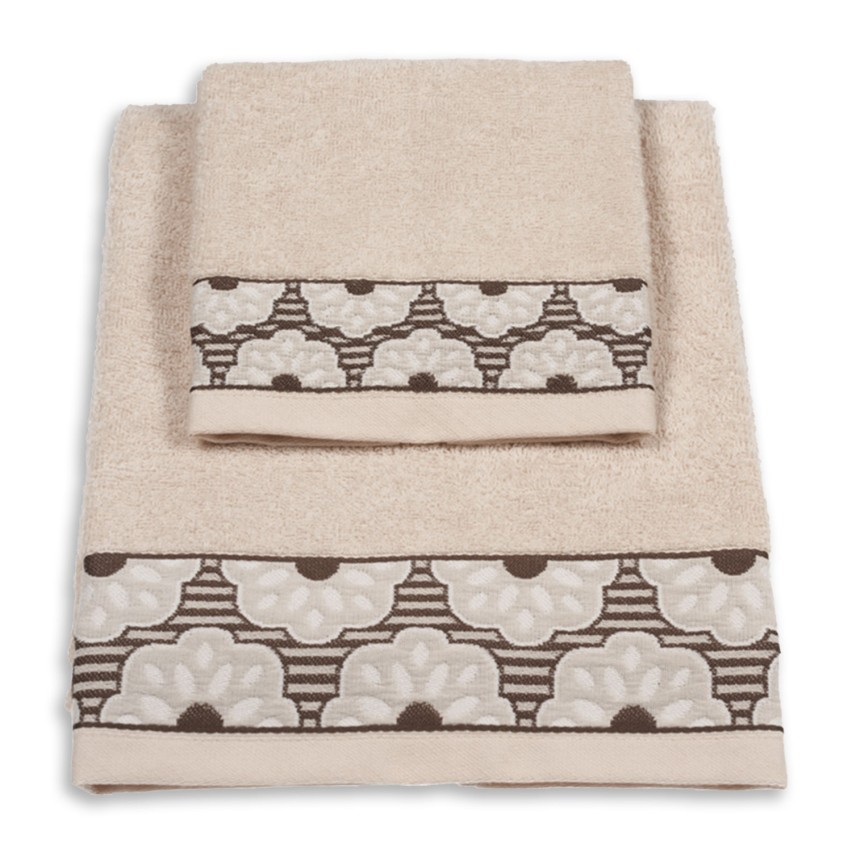 Vingi set asciugamani viso + ospite cotone Fiorella 