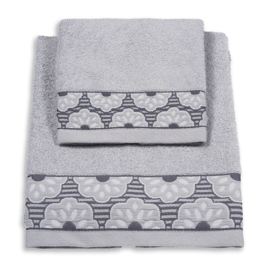 Vingi set asciugamani viso + ospite cotone Fiorella 
