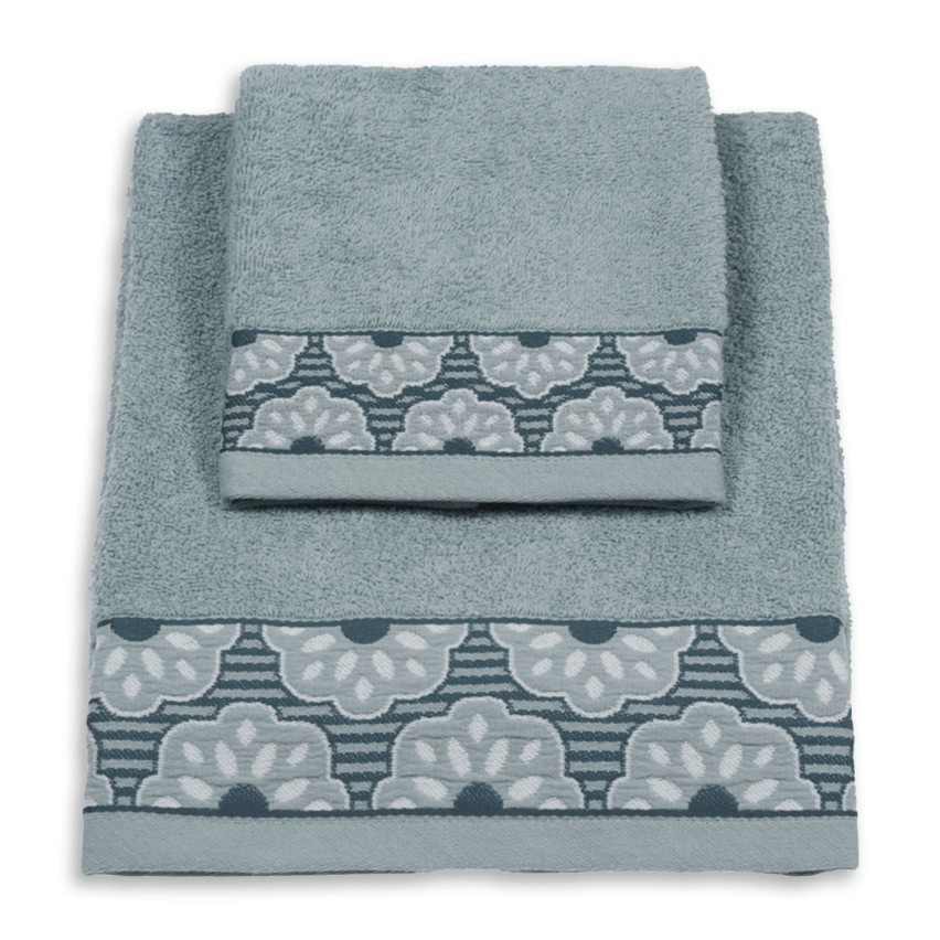 Vingi set asciugamani viso + ospite cotone Fiorella 