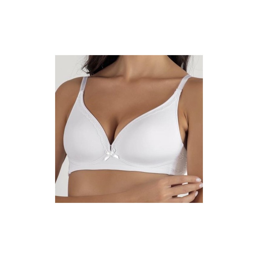 Reggiseno triangolo senza ferretto Frames R740 microfibra e pizzo