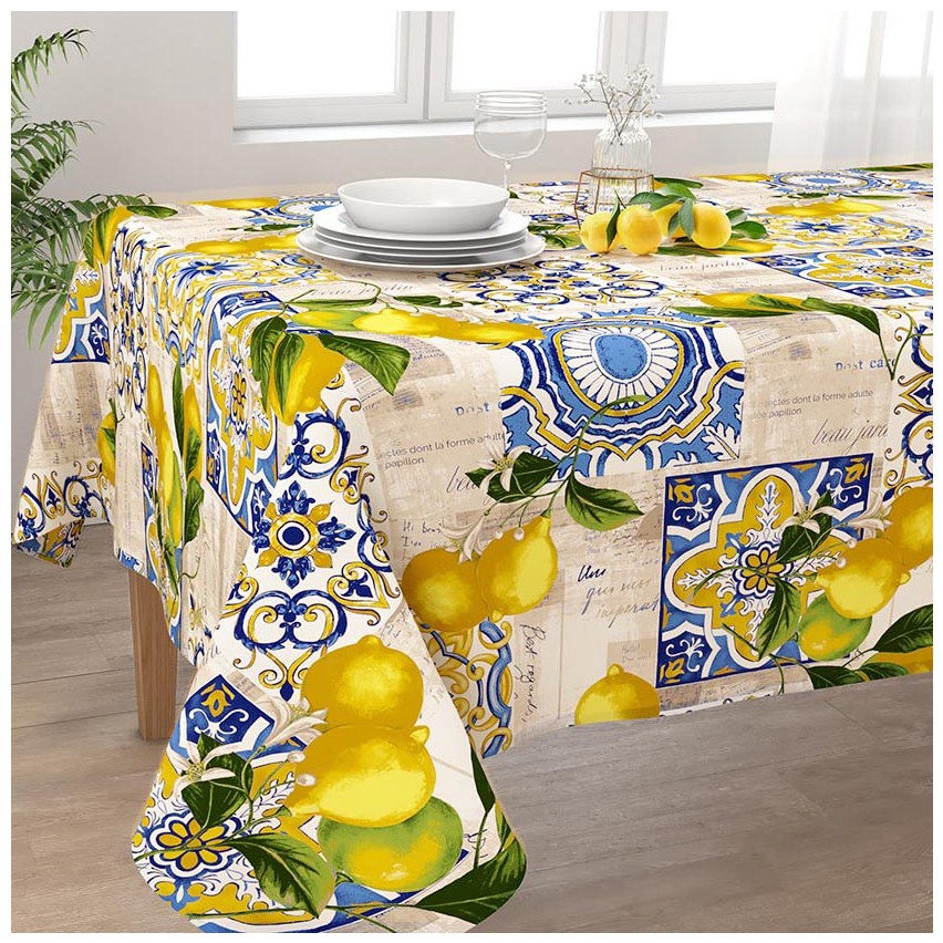 Tovaglia limoni fantasia cotone Irge Home Alba Garden