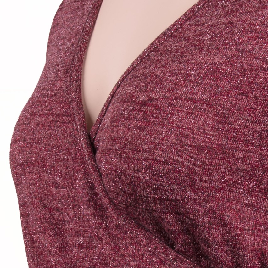 Maglia moda Biancaluna Kissimo GL11 laminata scollo incrociato
