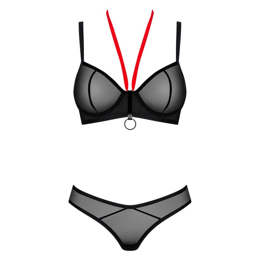 Set intimo sexy bra con ferretto e perizoma Obsessive Glandez