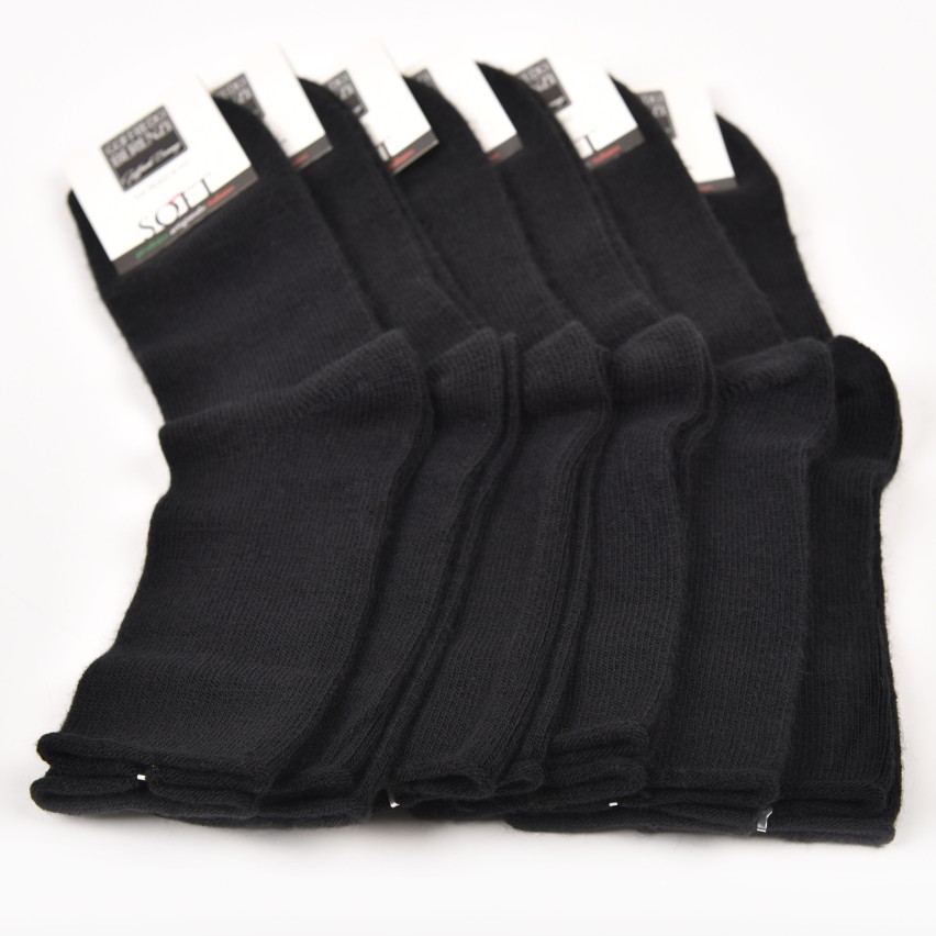 Calze donna corte morbide calde soft 3025 senza polsino 6 paia nere