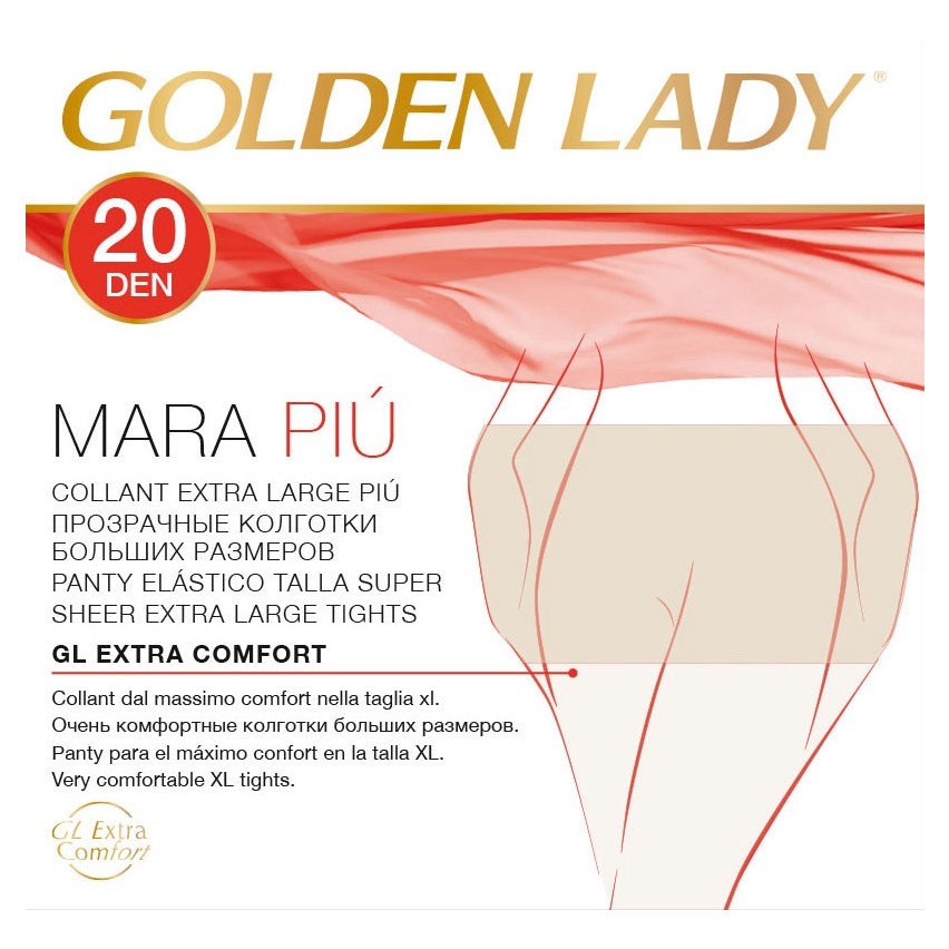 Collant calibrato XXL golden lady mara più 7 paia