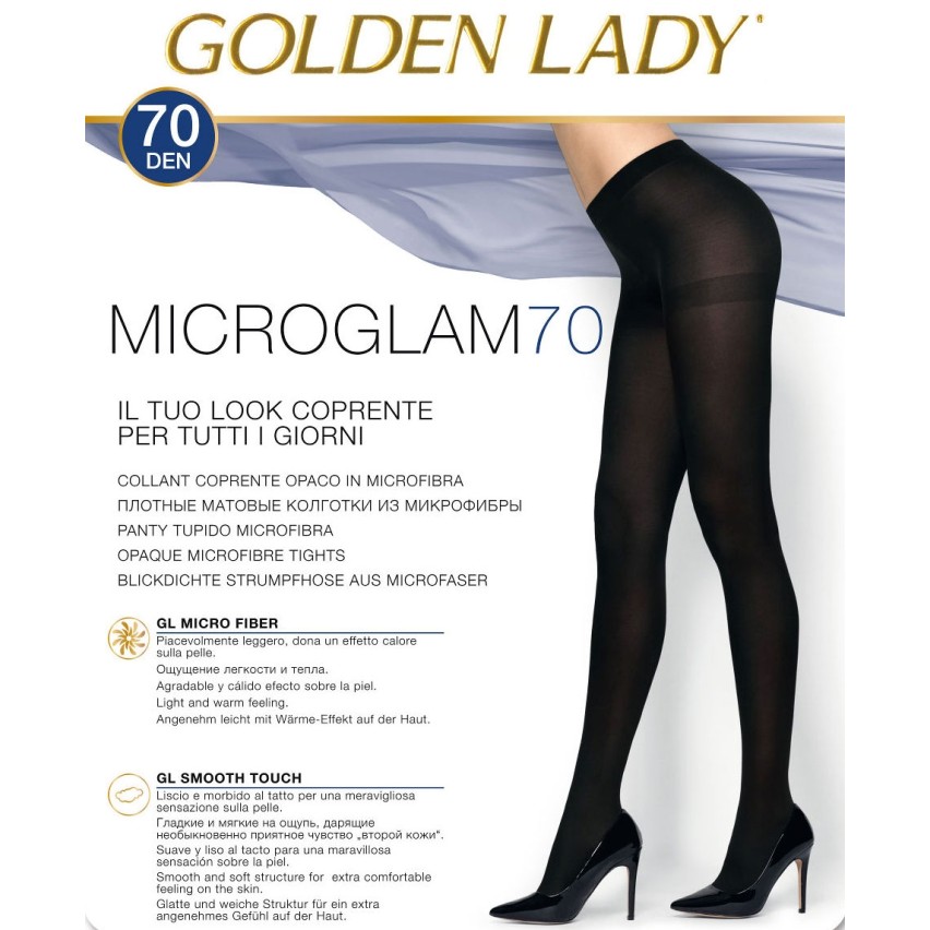 Collant Golden Lady Microglam 70 den microfibra 5 paia