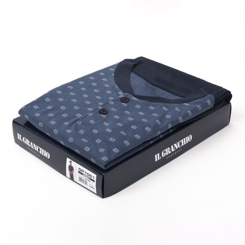 Pigiama uomo Il Granchio GP1051 corto estivo cotone jeans