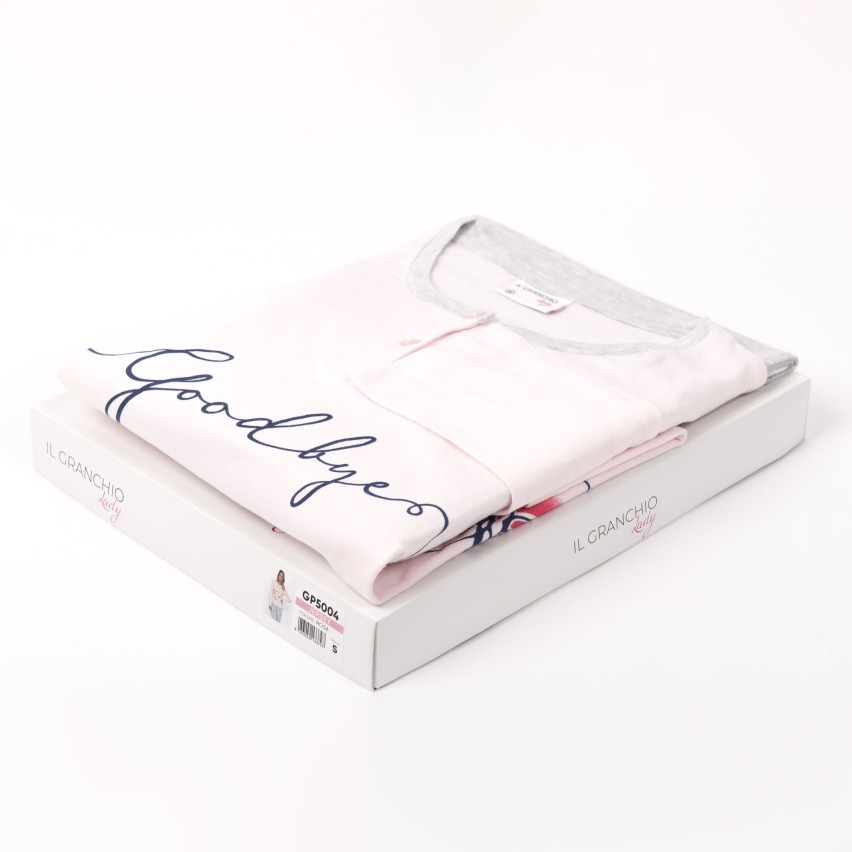 Pigiama donna Il granchio manica lunga leggero GP5004