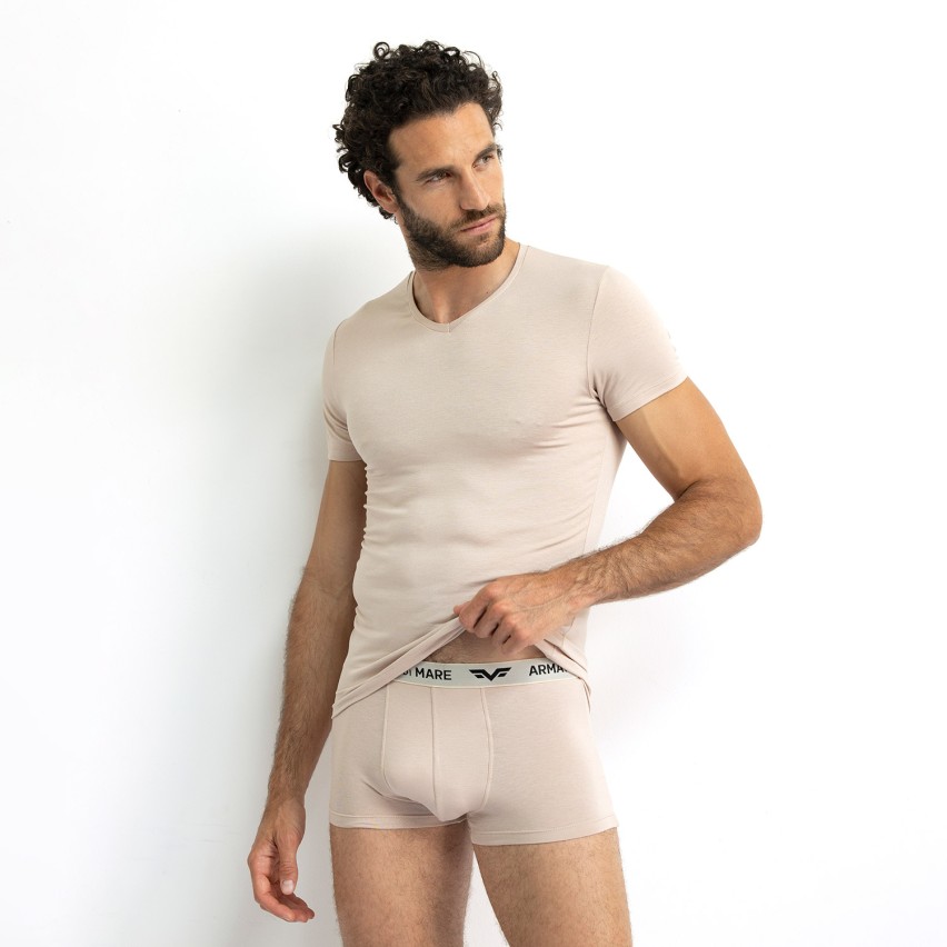 Maglia uomo scollo a V in fibra di bamboo Armata di Mare 2255