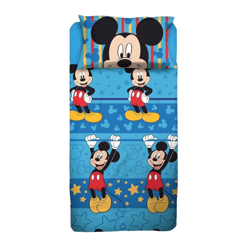 Completo letto set lenzuola Mickey Mouse cotone Disney 