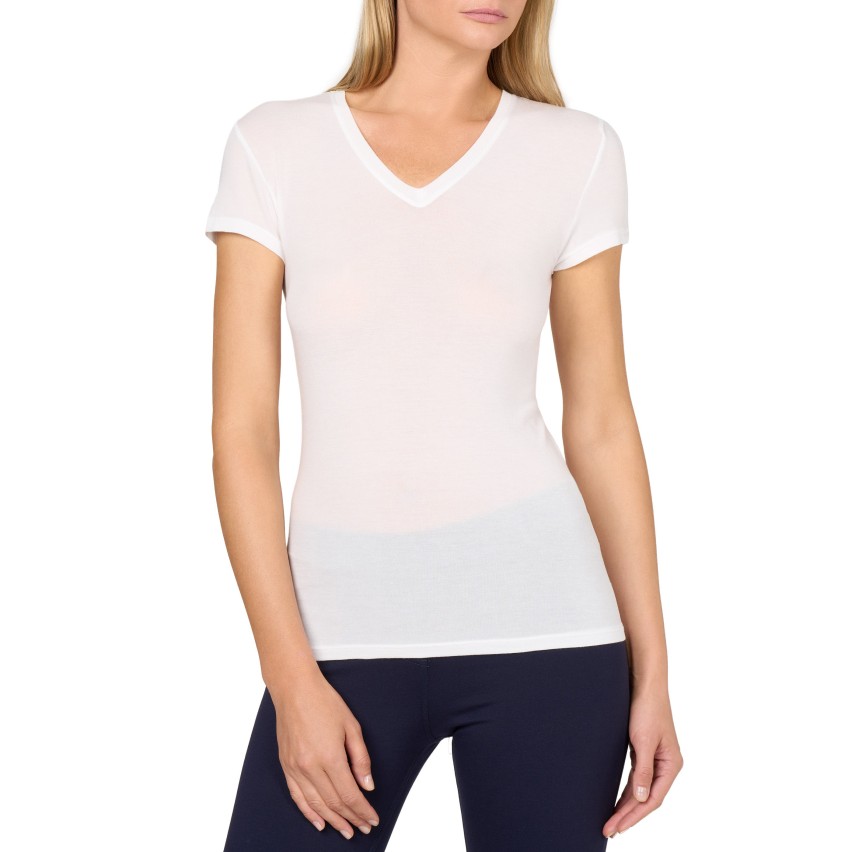 Maglia Donna Scollo a V in modal e seta Golden Lady 1445