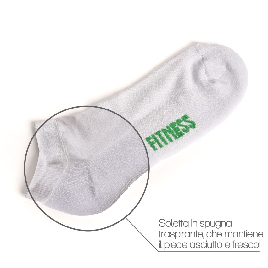 Calze corte unisex Blucalze sport soletta in spugna traspirante 3 paia