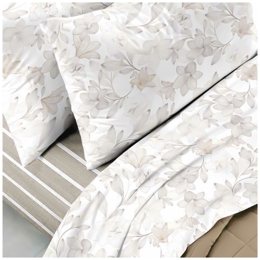 Completo letto Navigare st. tropez a fiori 100% cotone