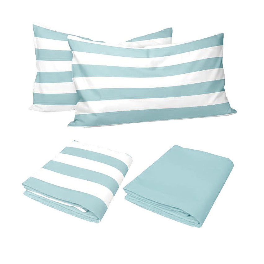 Completo letto Navigare sailing rigato 100%cotone
