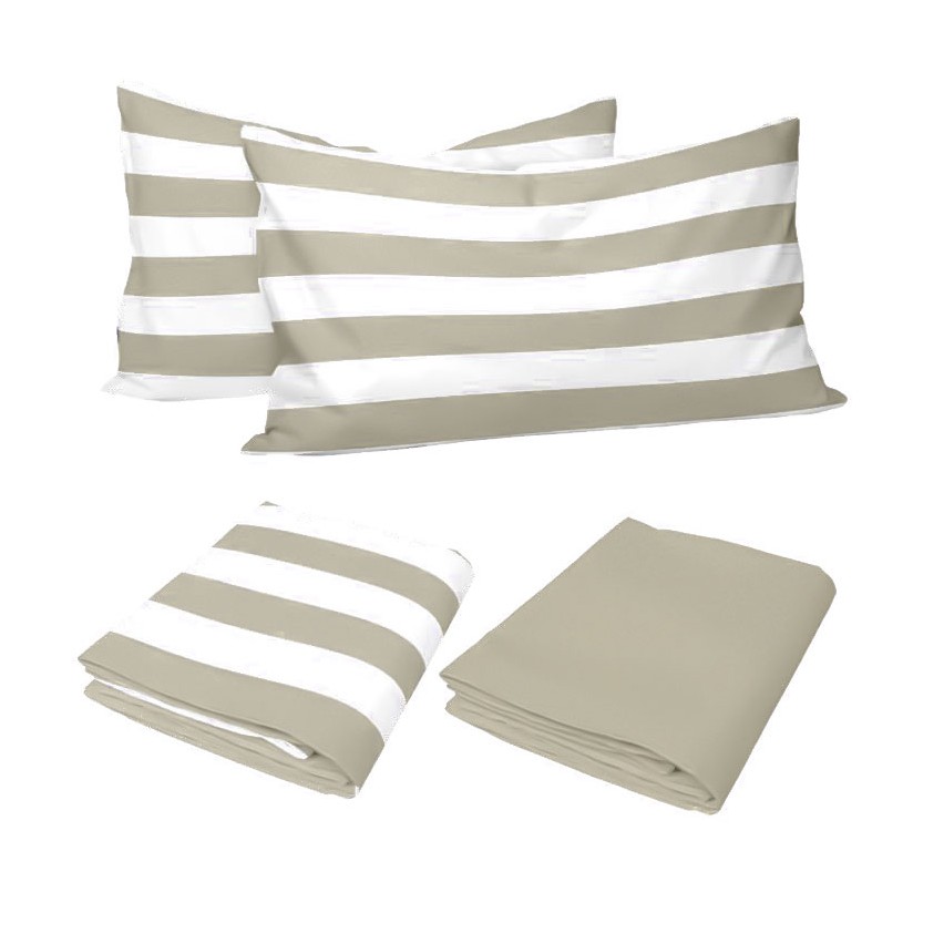 Completo letto Navigare sailing rigato 100%cotone