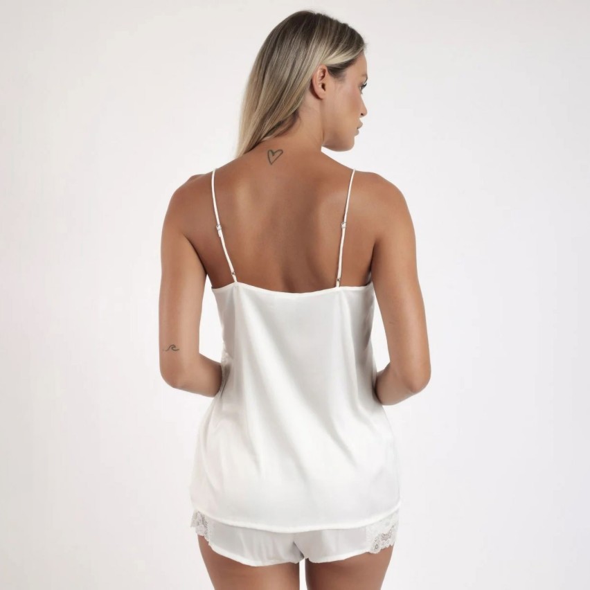 Pigiama donna raso e pizzo Admas 63099