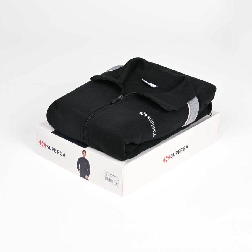 Tuta uomo con zip in cotone felpato Superga SMW25651