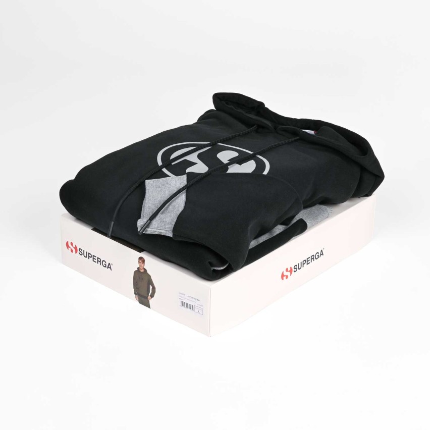 Tuta uomo con zip con cappuccio cotone felpato Superga SMW25661