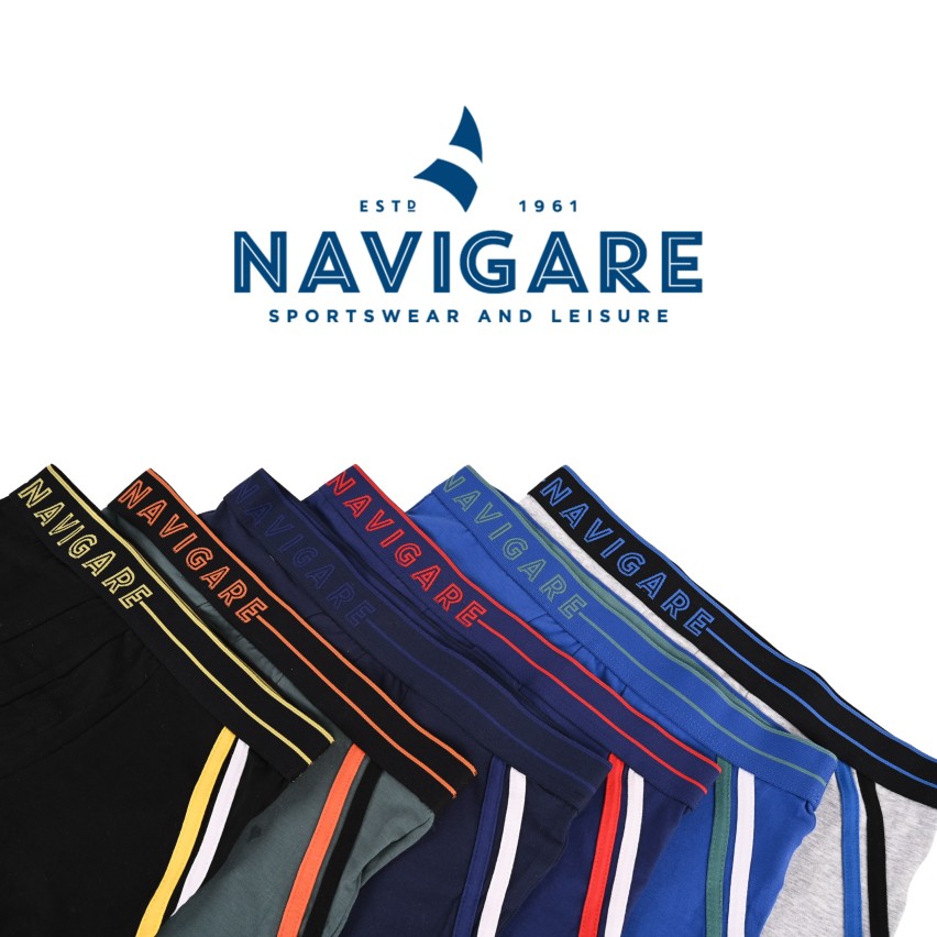 Boxer uomo Navigare B212224Z con elastico logato 6 pezzi